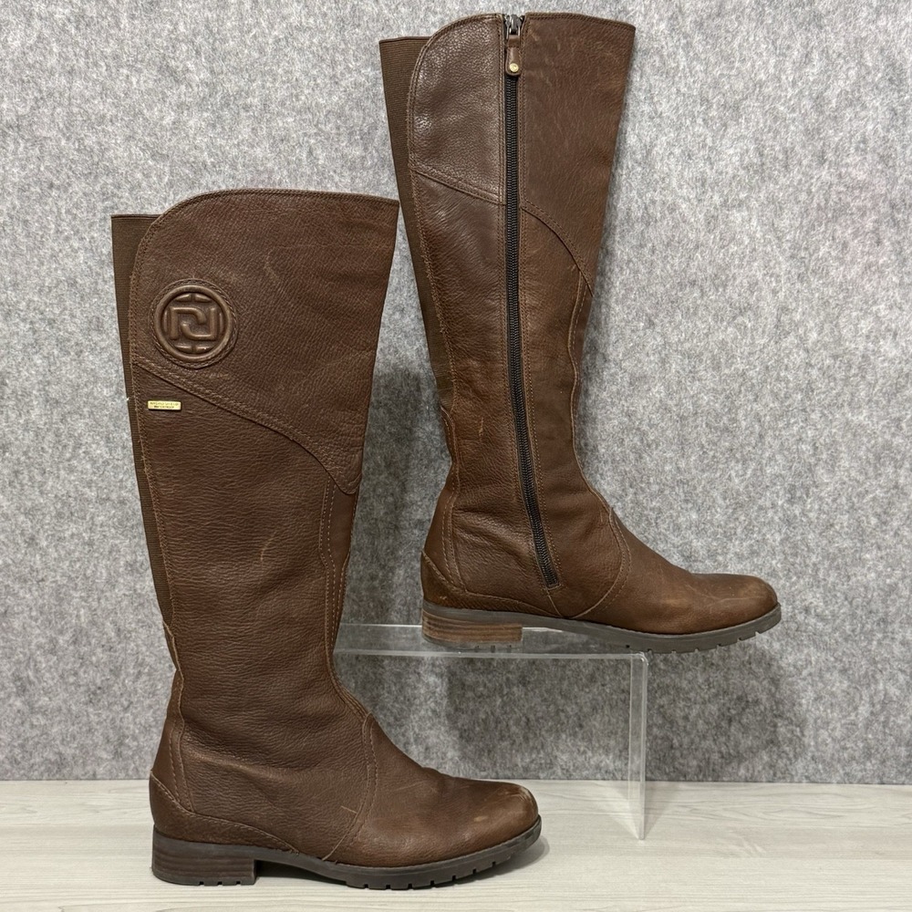 Rockport Hydro-Shield Waterproof Tall Brown Leather Boots Women's 6.5 M